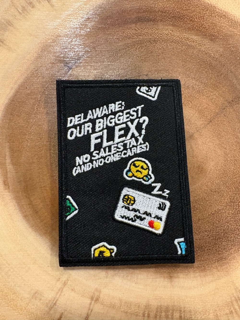 Vintage Black Patch with White and Accent Colors